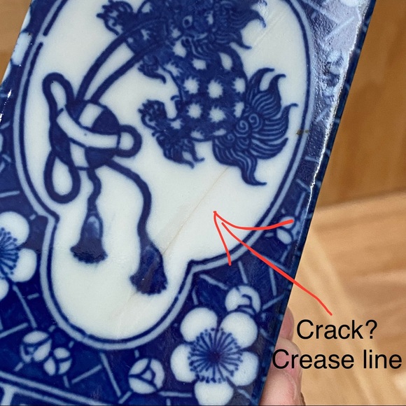 Vintage Blue White Chinese Porcelain Pillow Brick Headrest Guardian Lion Foo Dog - Picture 13 of 14